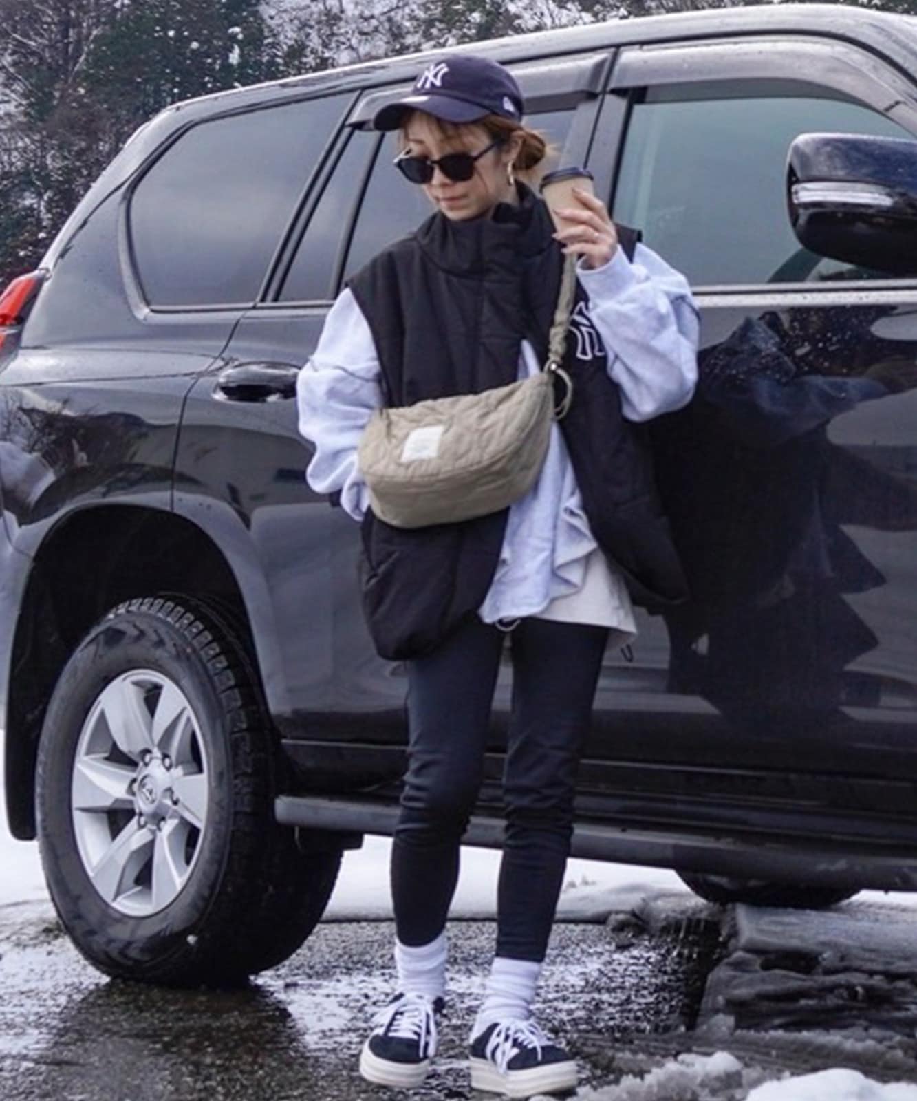 Rename キルティング ギャザー ショルダーバッグ 