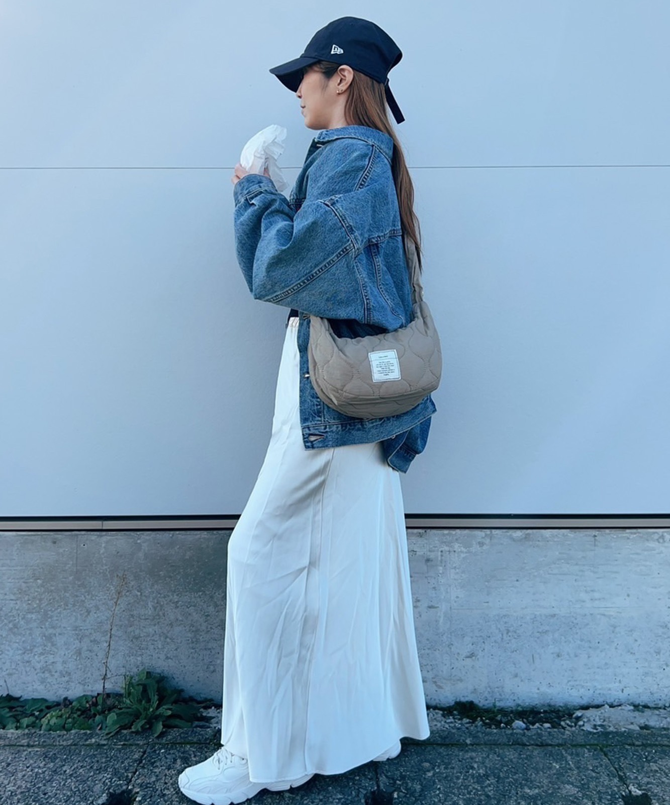 Rename キルティング ギャザー ショルダーバッグ 