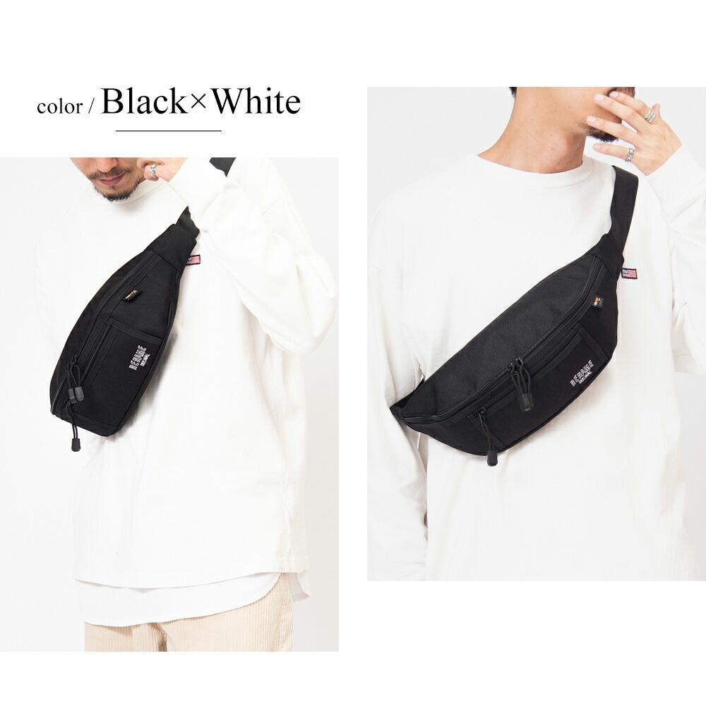 Rename CORDURA 刺繍 ロゴ ウエストバッグ
