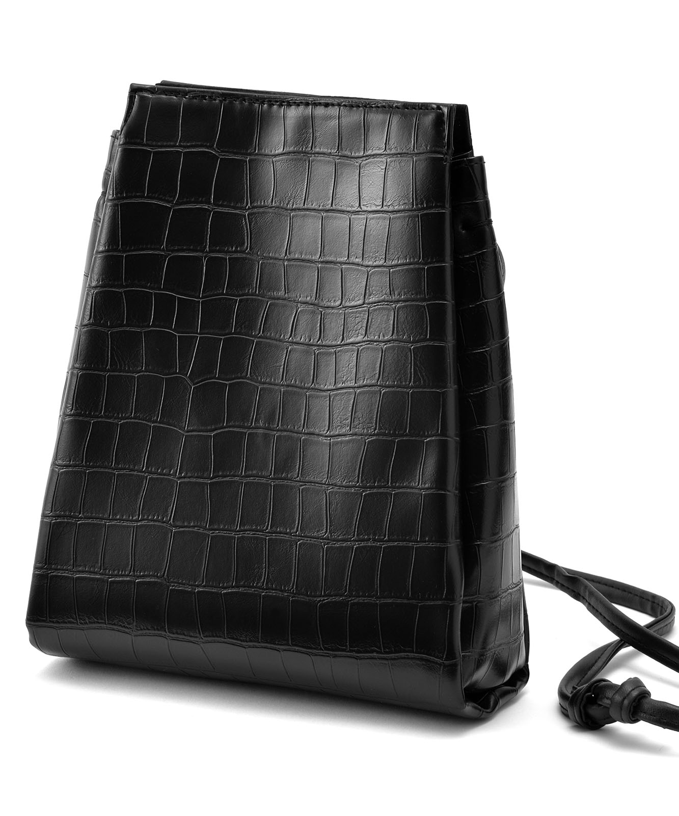 Rename フェイクレザー クロコ柄ベロ―バッグ