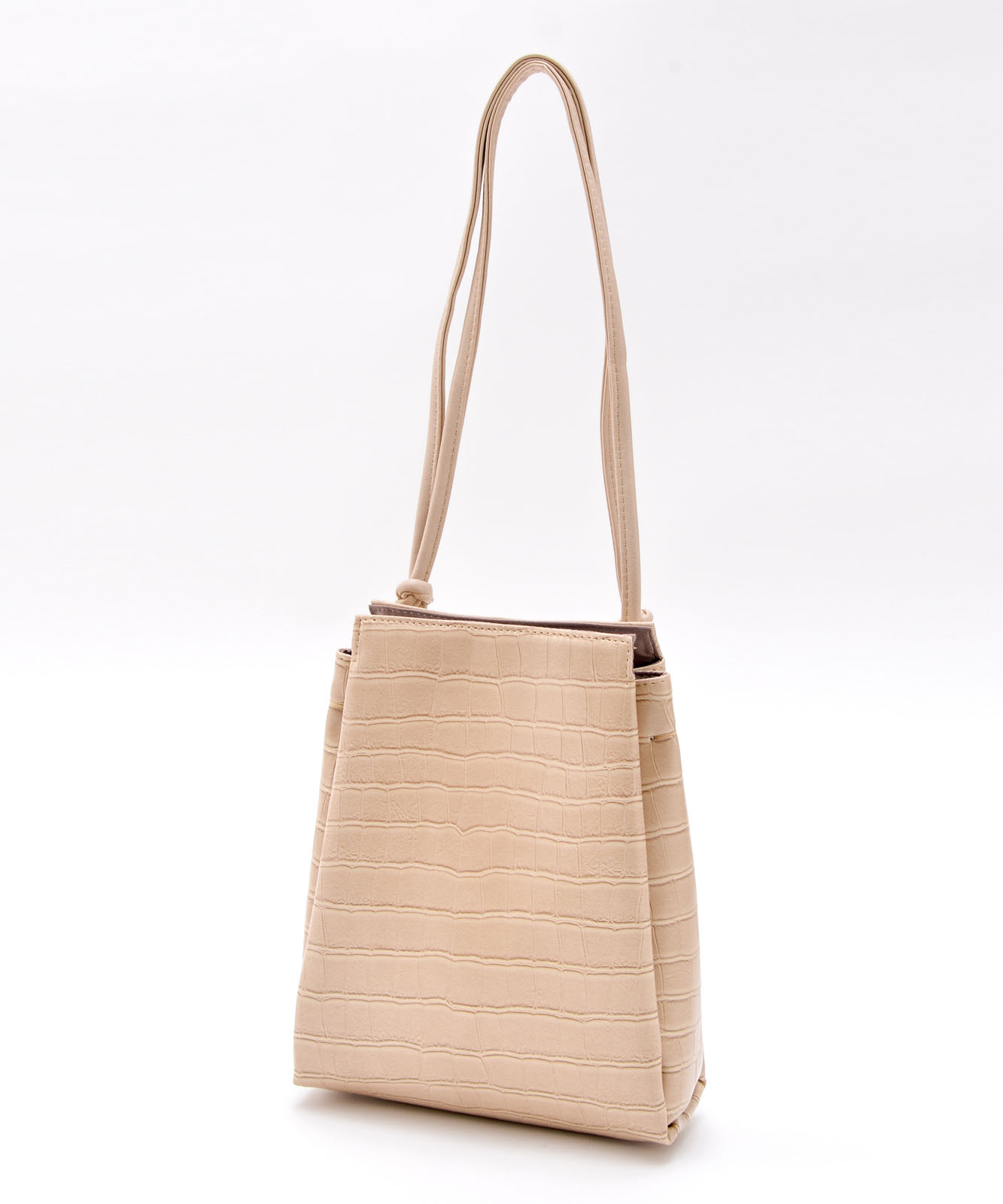 Rename フェイクレザー クロコ柄ベロ―バッグ