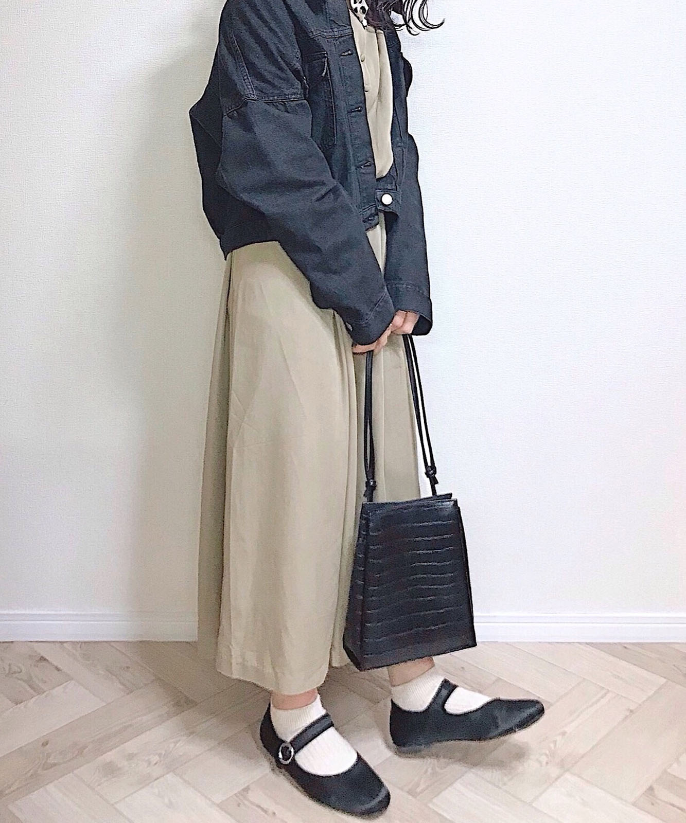 Rename フェイクレザー クロコ柄ベロ―バッグ