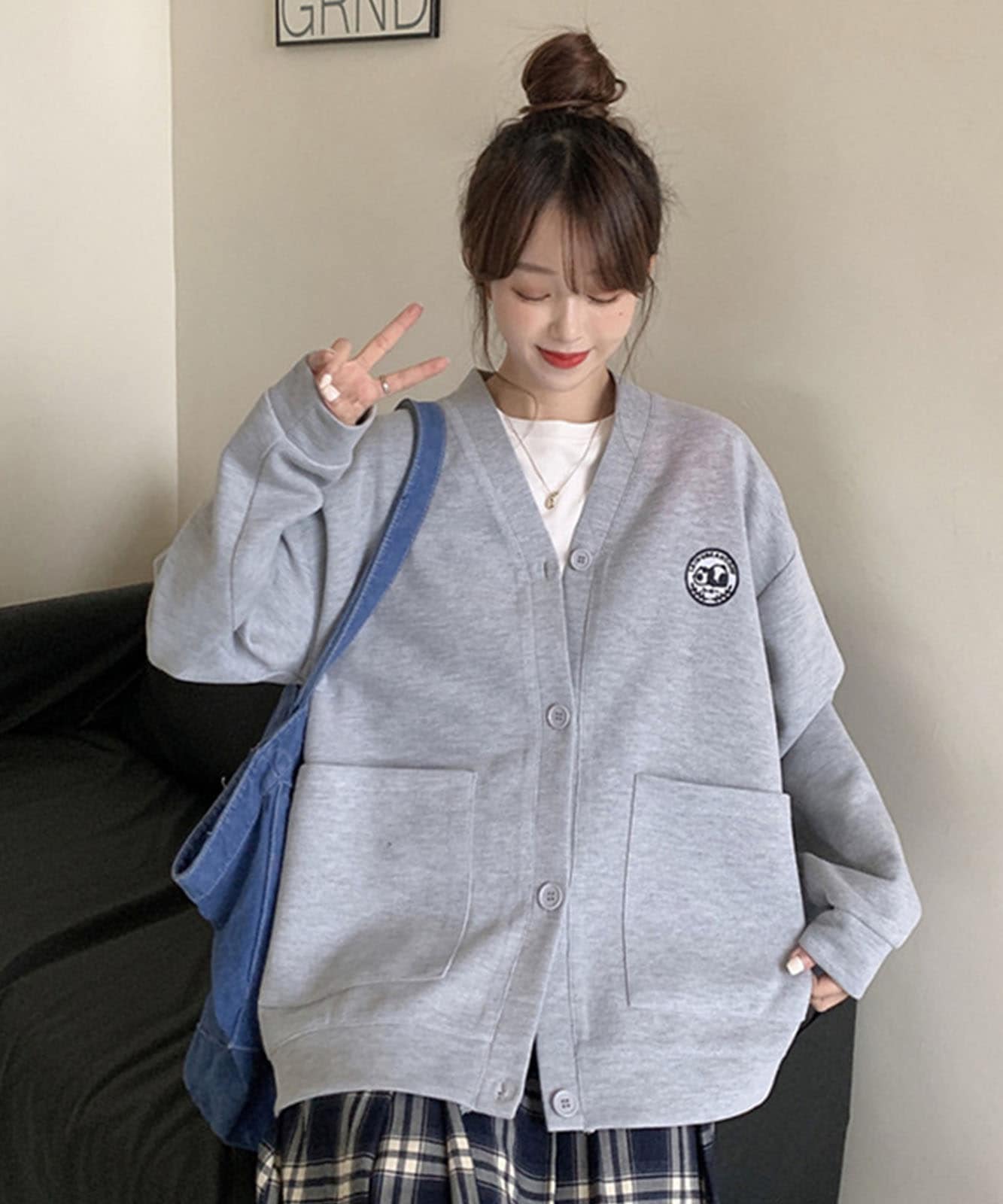 DEVICE select ミニワッペン シンプル カーディガン メンズ レディース ユニセックス