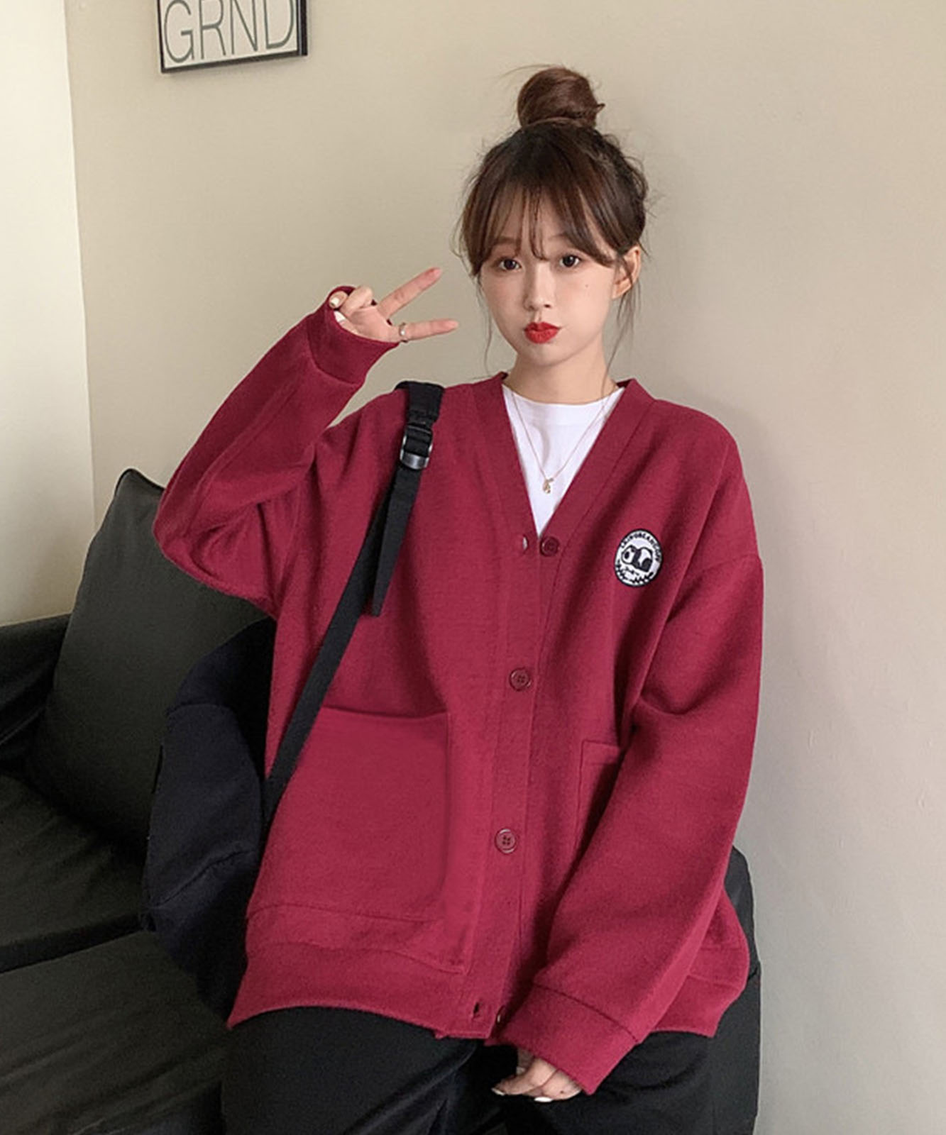 DEVICE select ミニワッペン シンプル カーディガン メンズ レディース