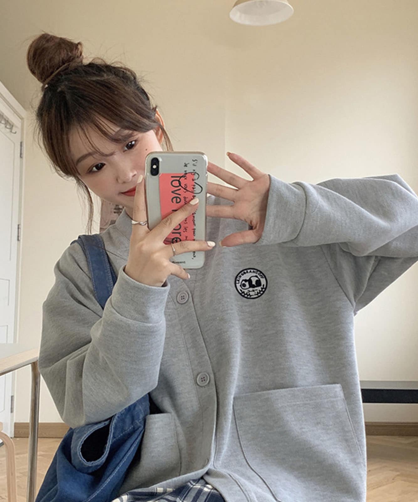 DEVICE select ミニワッペン シンプル カーディガン メンズ レディース ユニセックス