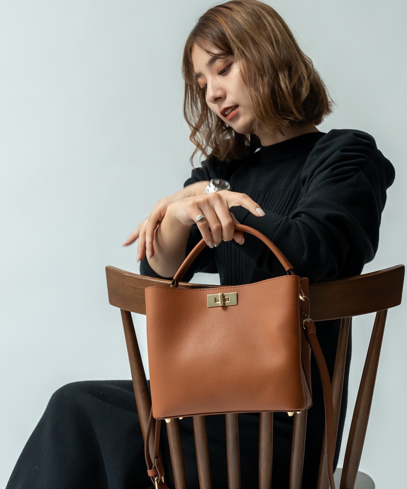 【 Rename 】 ワンハンドル 2way ハンドバッグ ショルダーバッグ レディース おしゃれ 高見え 上品 通勤 カジュアル 大人 女性 学生 RHG23045