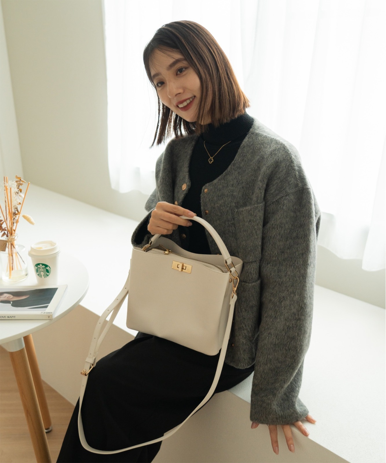 【リネーム】本革　ショルダーバッグ　ワンハンドル　2way 牛革　ブラウン　人気 リネーム】本革 ショルダーバッグ ワンハンドル 2way 牛革