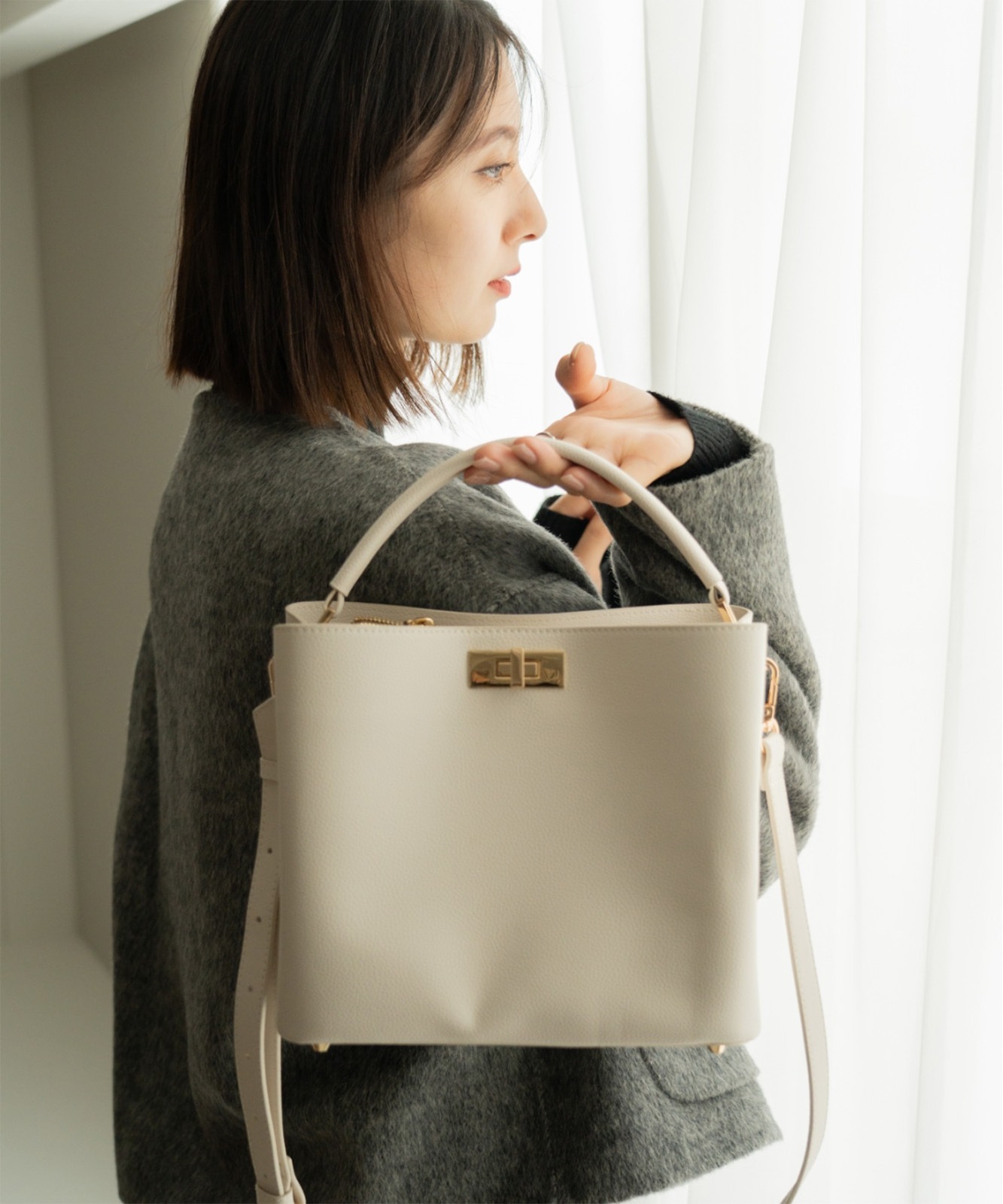 【 Rename 】 ワンハンドル 2way ハンドバッグ ショルダーバッグ レディース おしゃれ 高見え 上品 通勤 カジュアル 大人 女性 学生 RHG23045