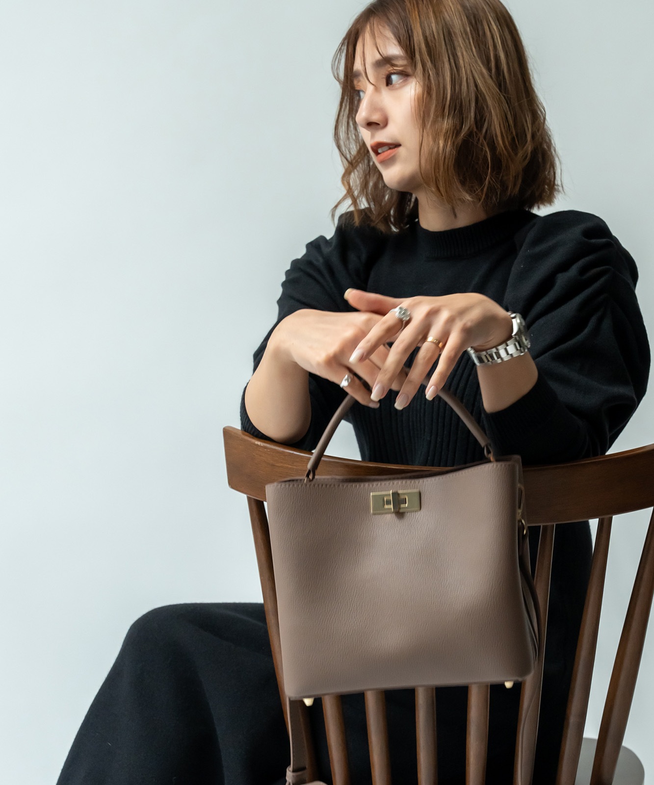 【 Rename 】 ワンハンドル 2way ハンドバッグ ショルダーバッグ レディース おしゃれ 高見え 上品 通勤 カジュアル 大人 女性 学生 RHG23045