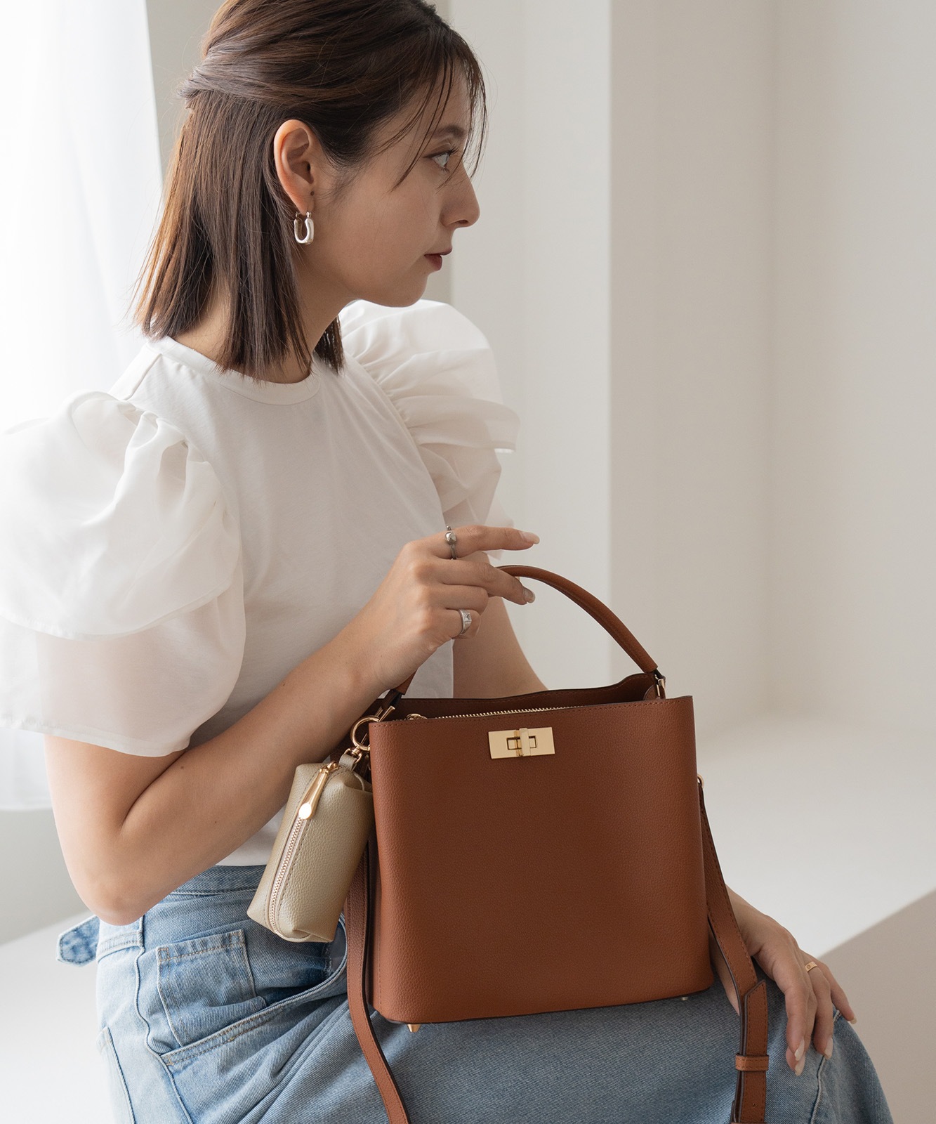 【 Rename 】 ワンハンドル 2way ハンドバッグ ショルダーバッグ レディース おしゃれ 高見え 上品 通勤 カジュアル 大人 女性 学生 RHG23045