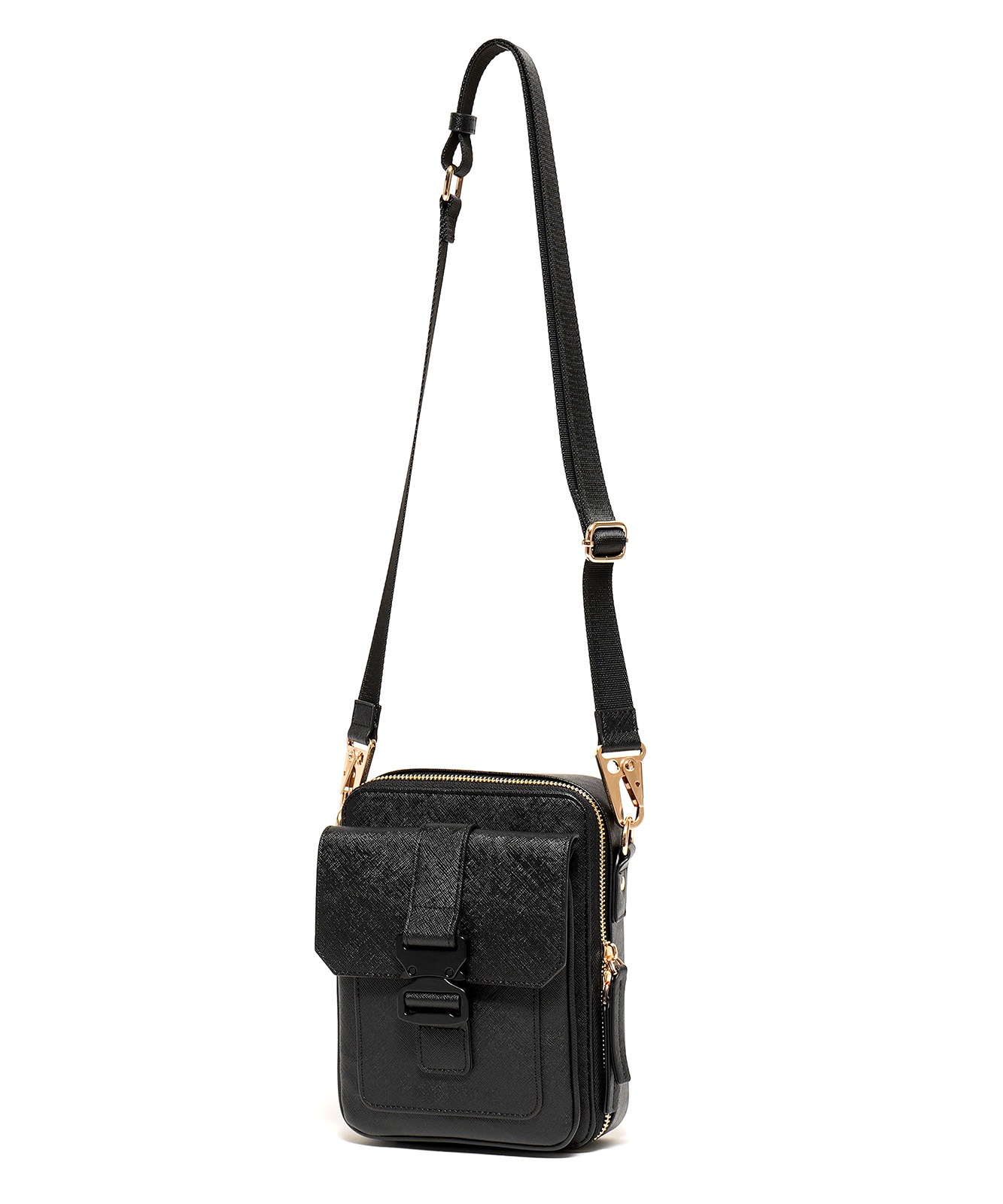 【初回分完売につき2月中旬発送】【DEVICE × GOUKIコラボ】ゴールドカラーバックル ショルダーバッグ DSG25072