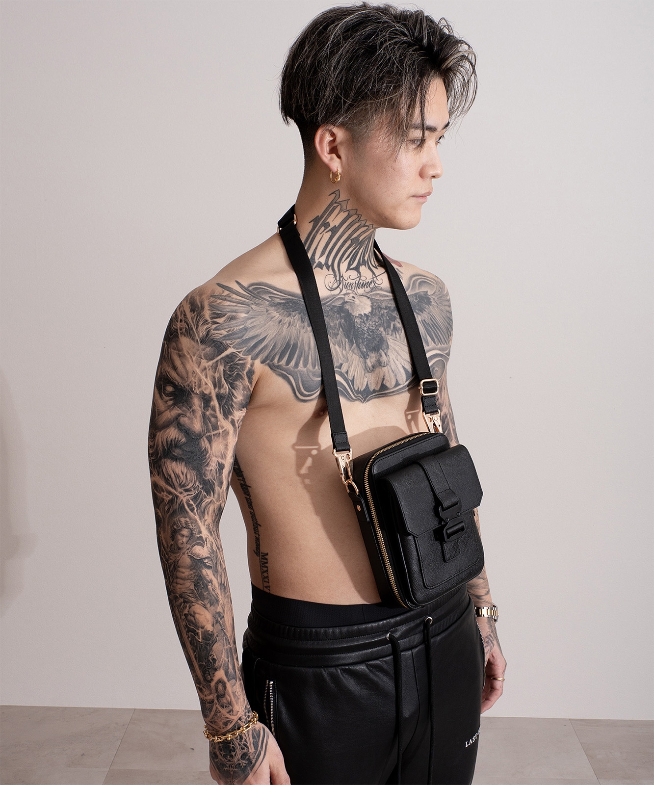 DEVICE × GOUKIコラボ】ゴールドカラーバックル ショルダーバッグ DSG25072