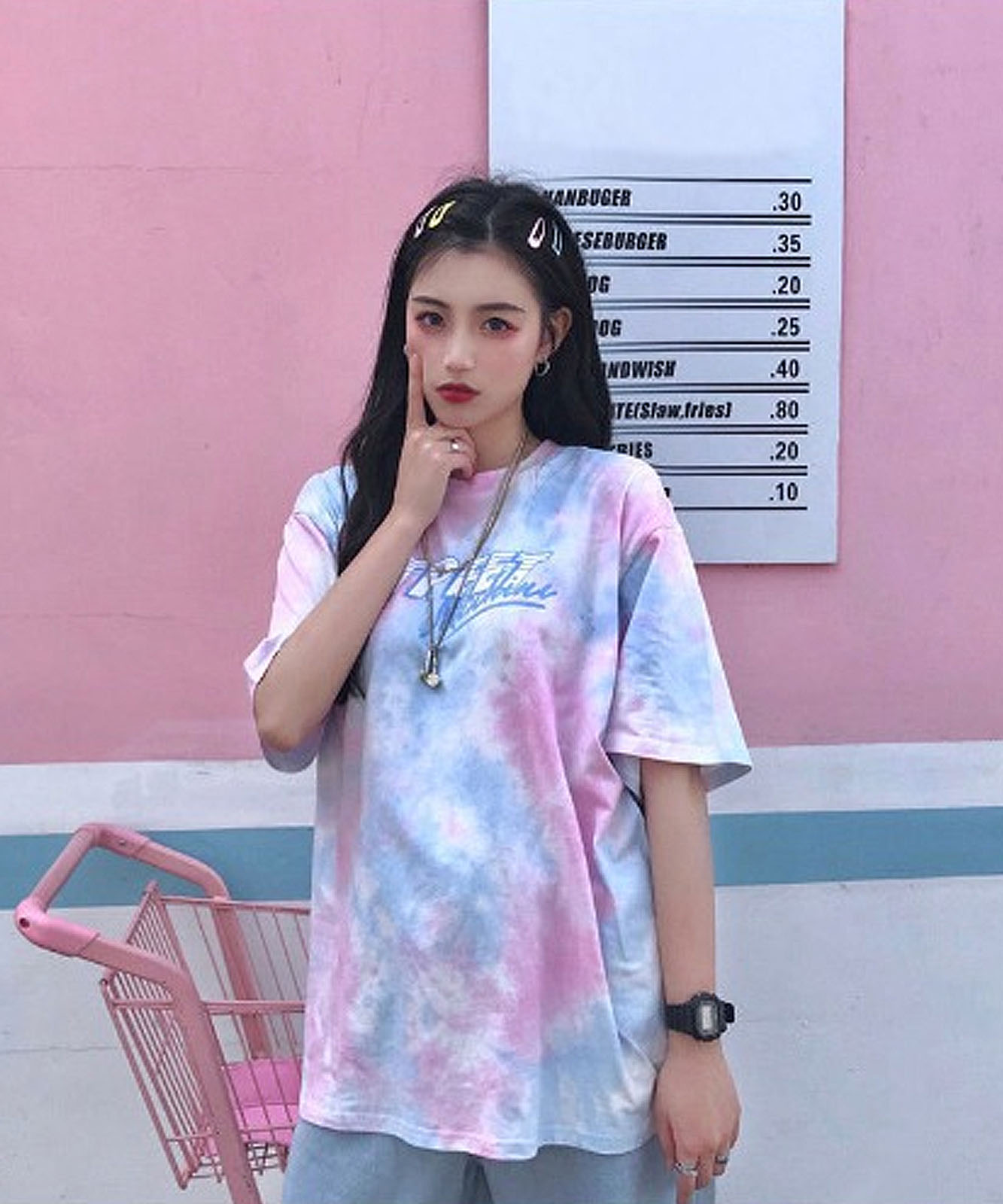 DEVICE select パステルカラー タイダイ柄Tシャツ メンズ レディース