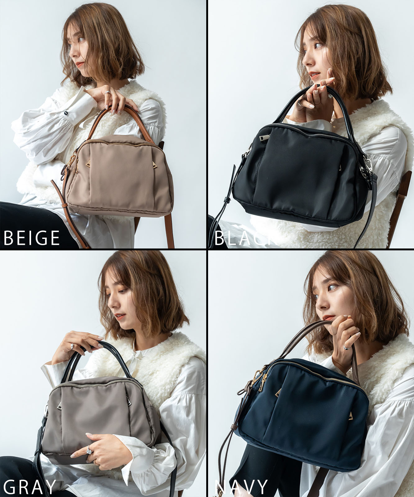 慈雨　日本製 レザー×ナイロン 2WAY リュック ハンドバッグ 撥水加工】2WAY ナイロン リュック（BO3DGS0204） | 23