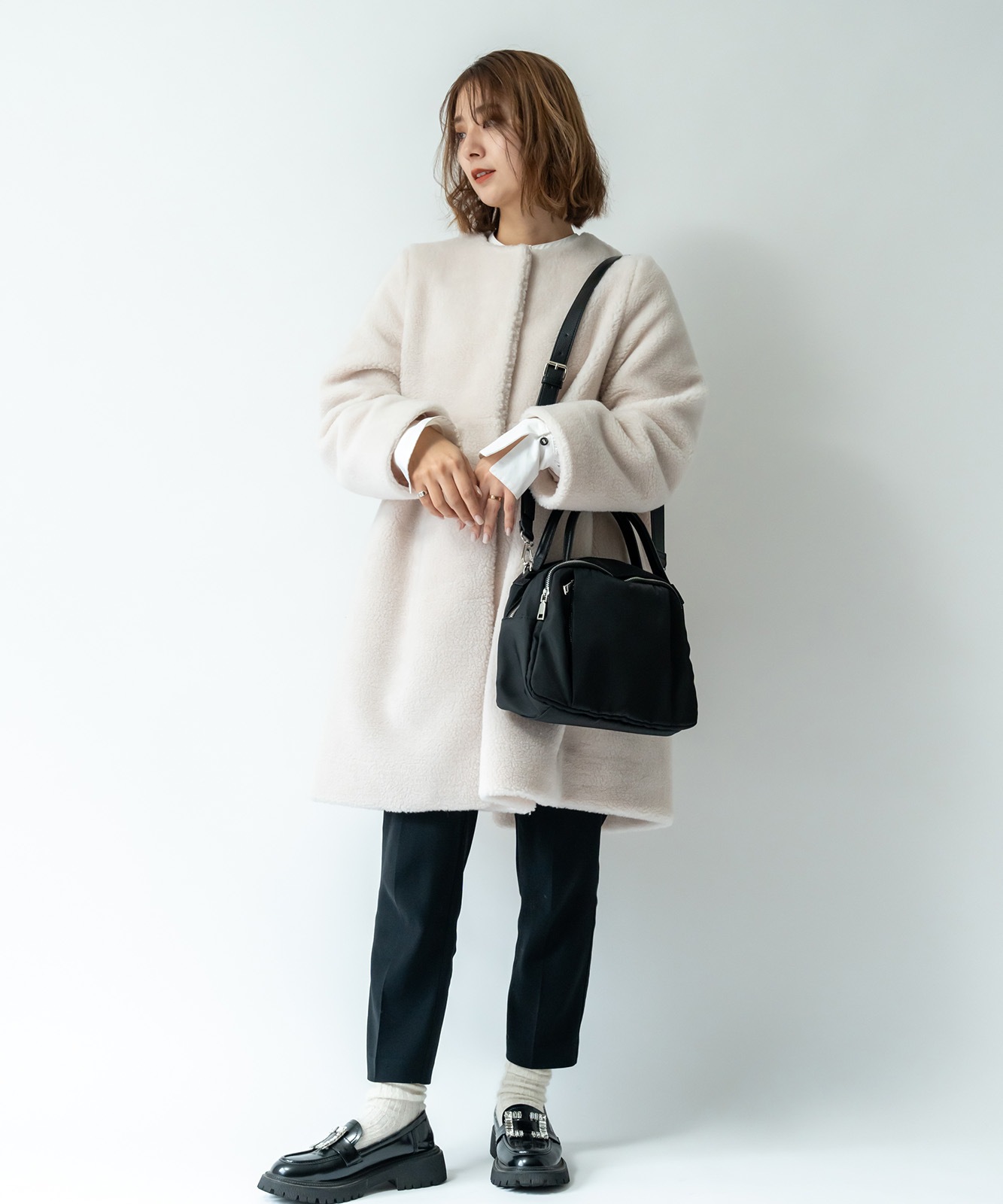 Rename ナイロン 2way ハンドバッグ 