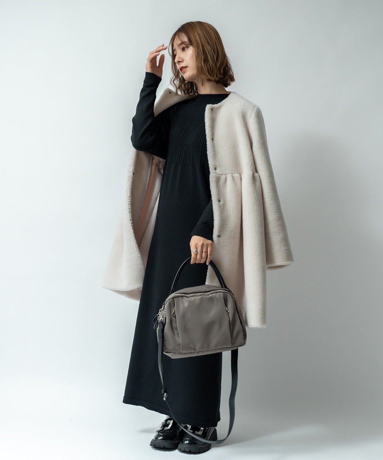 Rename ナイロン 2way ハンドバッグ 