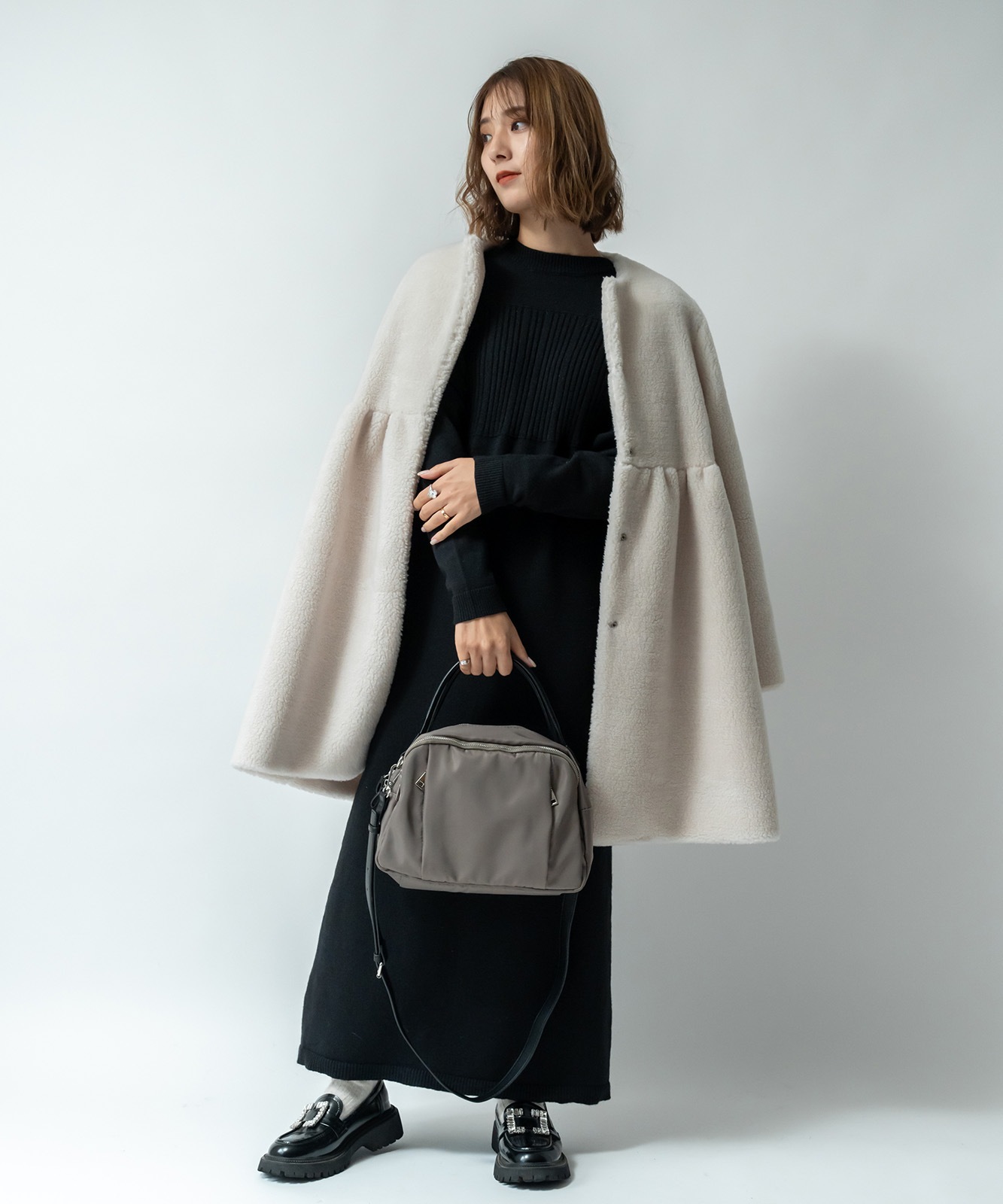 Rename ナイロン 2way ハンドバッグ 