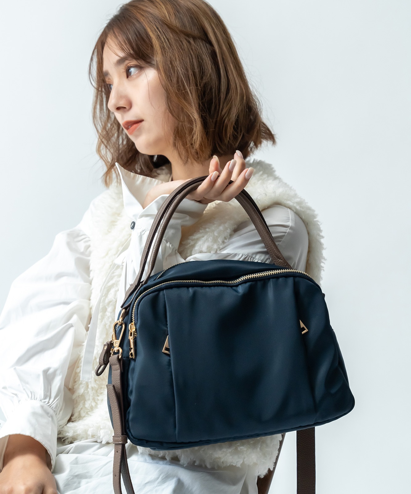 Rename ナイロン 2way ハンドバッグ 