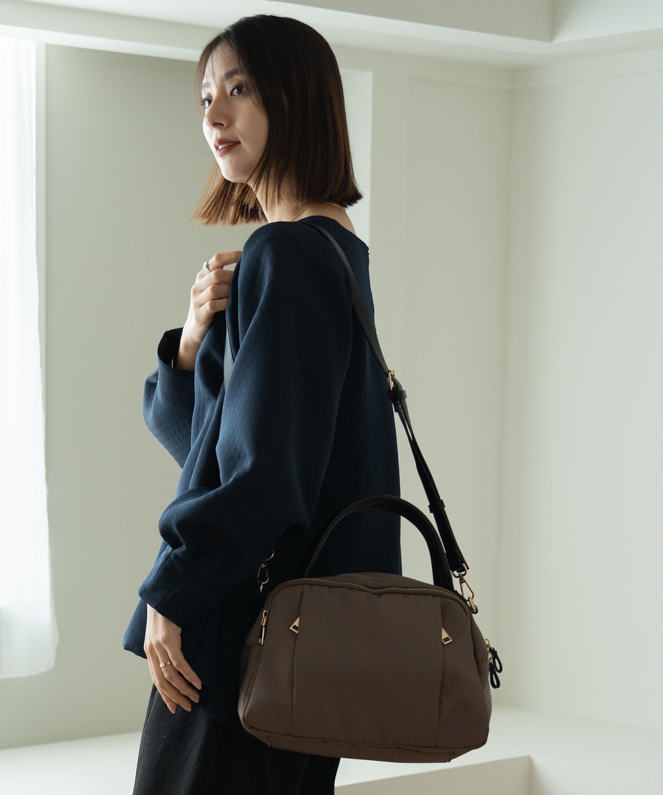 Rename ナイロン 2way ハンドバッグ 