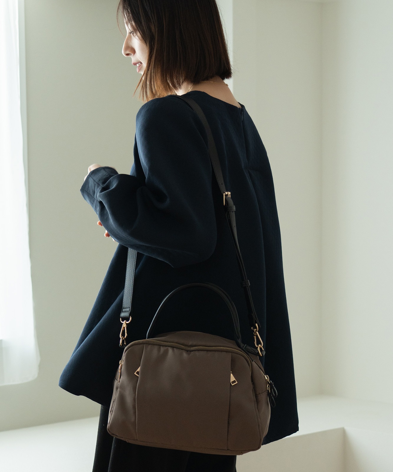 Rename ナイロン 2way ハンドバッグ 