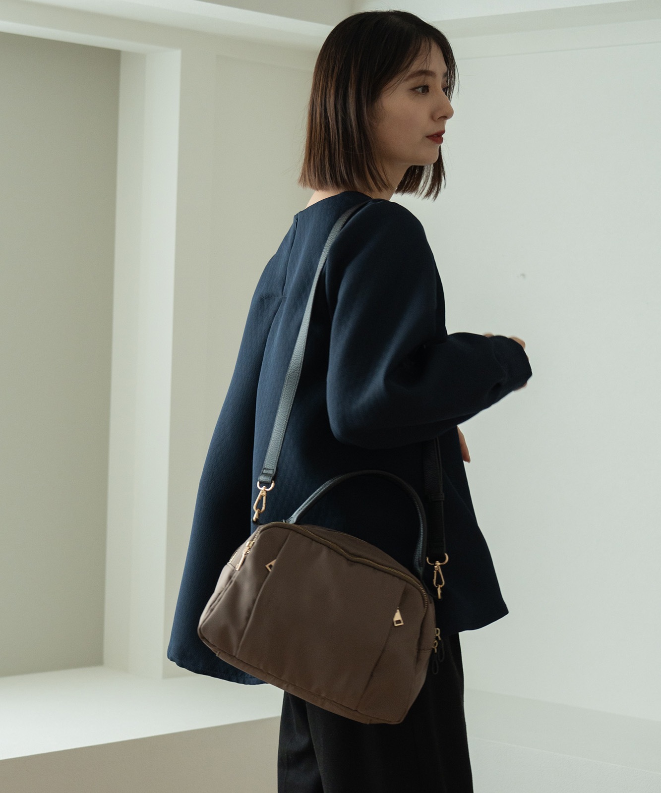 Rename ナイロン 2way ハンドバッグ 