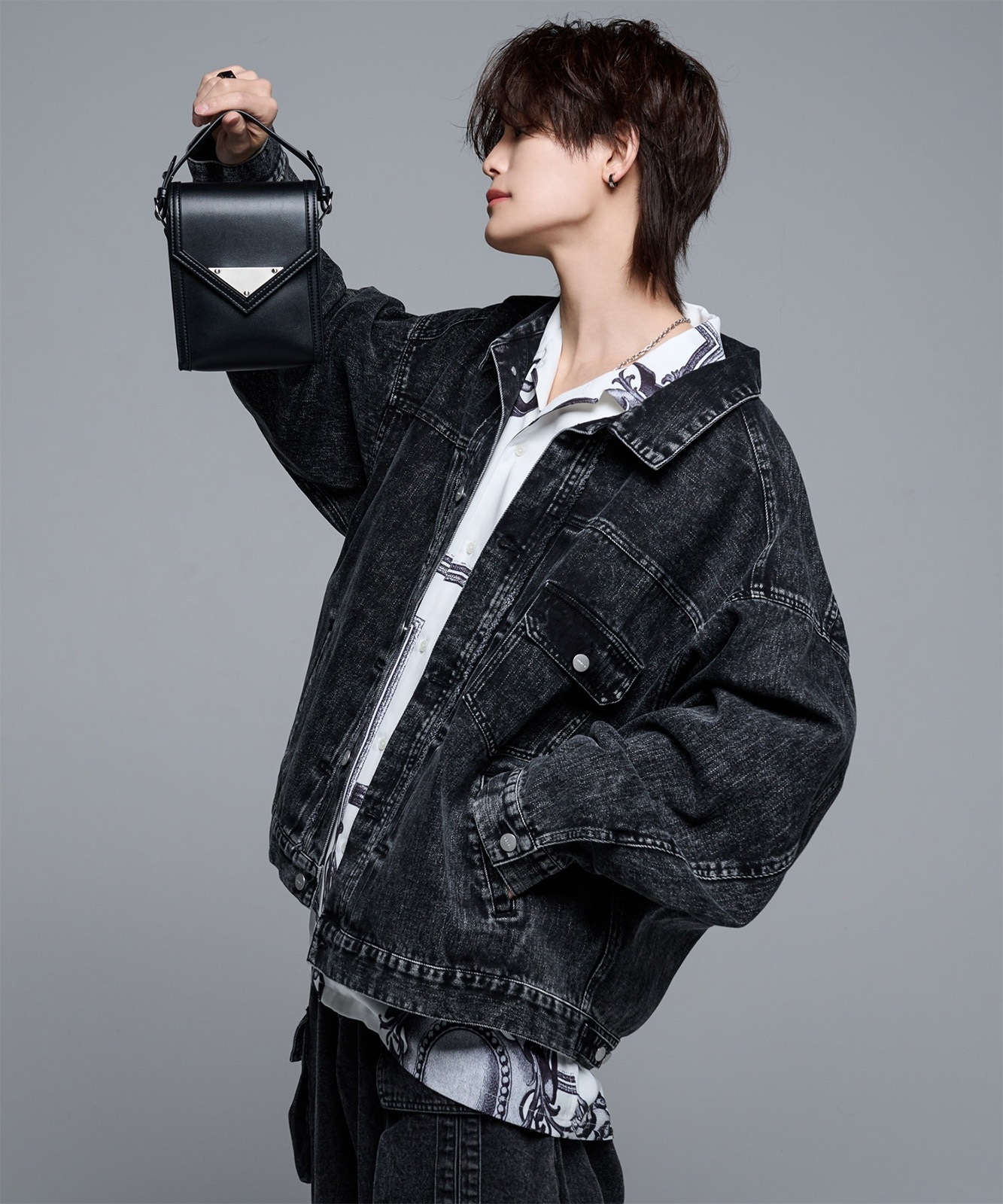 【DEVICE × 犬飼京コラボ】metal plate 2way shoulder bag/メタルプレート 2way ショルダーバッグ DSG24028