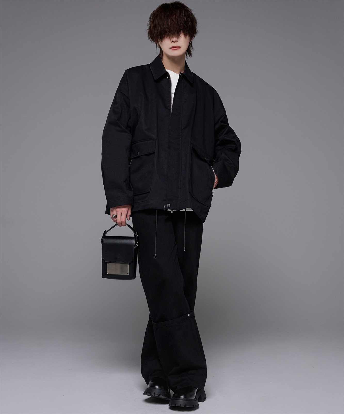 【DEVICE × 犬飼京コラボ】metal plate 2way shoulder bag/メタルプレート 2way ショルダーバッグ DSG24028