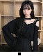 【DEVICE】 スタイルアップ カットアウト ルーズ 肌見せ 変形 トップス ロンT 長袖 ノームコア レディース メンズ レディース ユニセックス おしゃれ 大容量 軽量 通学 通勤 韓国ストリート TA968T
