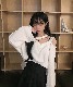 【DEVICE】 スタイルアップ カットアウト ルーズ 肌見せ 変形 トップス ロンT 長袖 ノームコア レディース メンズ レディース ユニセックス おしゃれ 大容量 軽量 通学 通勤 韓国ストリート TA968T