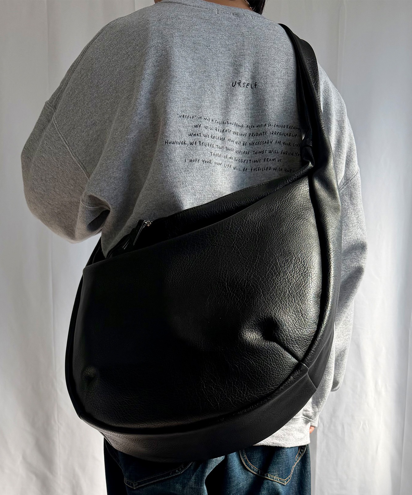 【 DEVICE 】 PU レザー ビッグ ショルダーバッグ メンズ レディース ユニセックス DSG25039