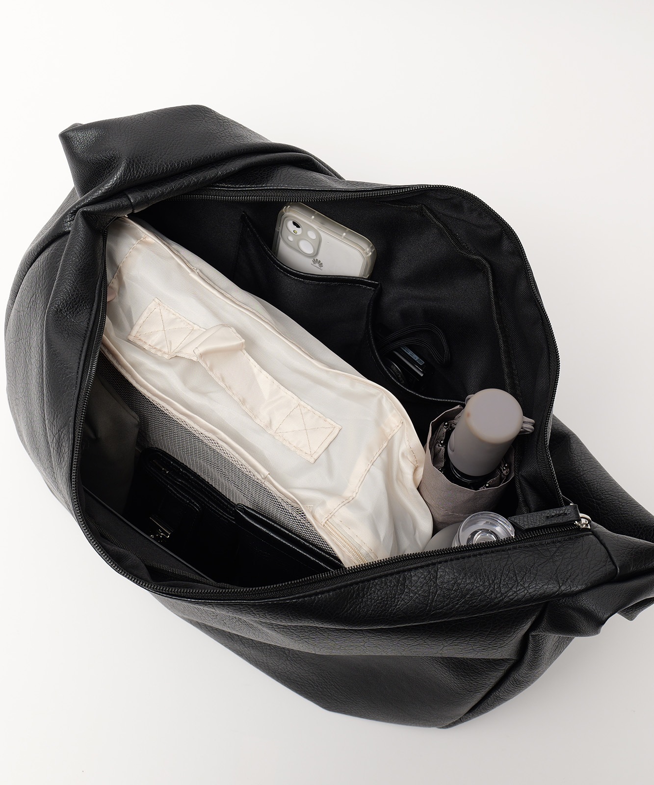 【 DEVICE 】 PU レザー ビッグ ショルダーバッグ メンズ レディース ユニセックス DSG25039