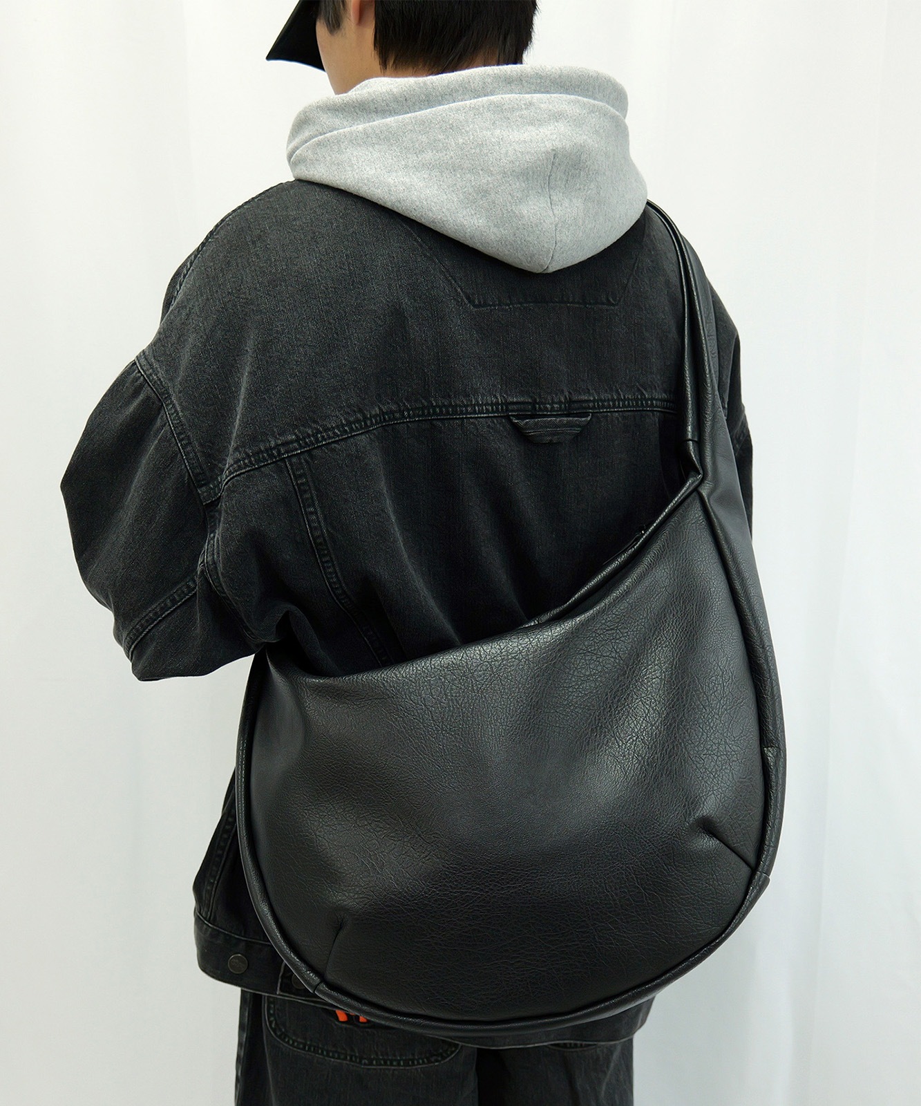 【 DEVICE 】 PU レザー ビッグ ショルダーバッグ メンズ レディース ユニセックス DSG25039