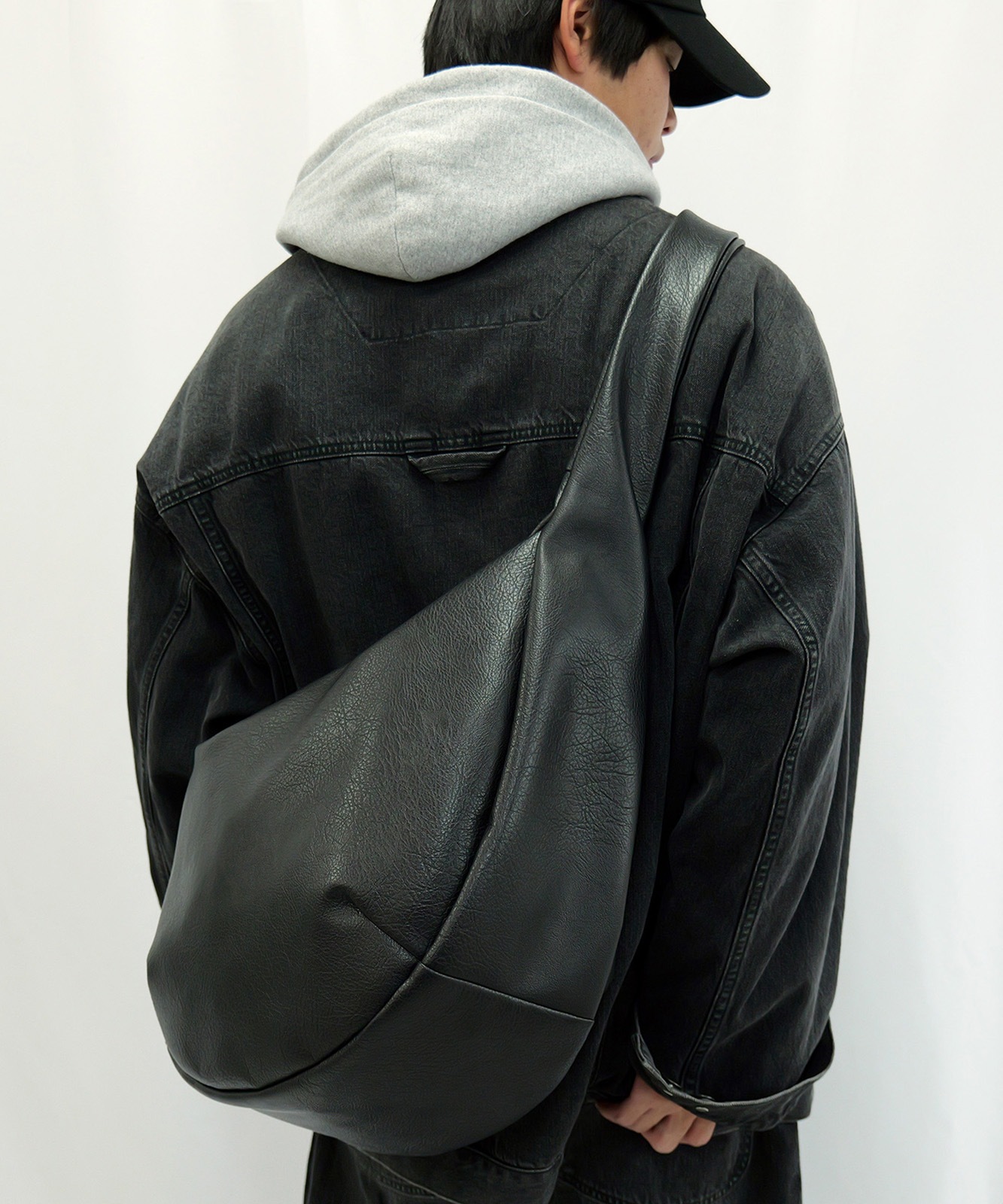 【 DEVICE 】 PU レザー ビッグ ショルダーバッグ メンズ レディース ユニセックス DSG25039