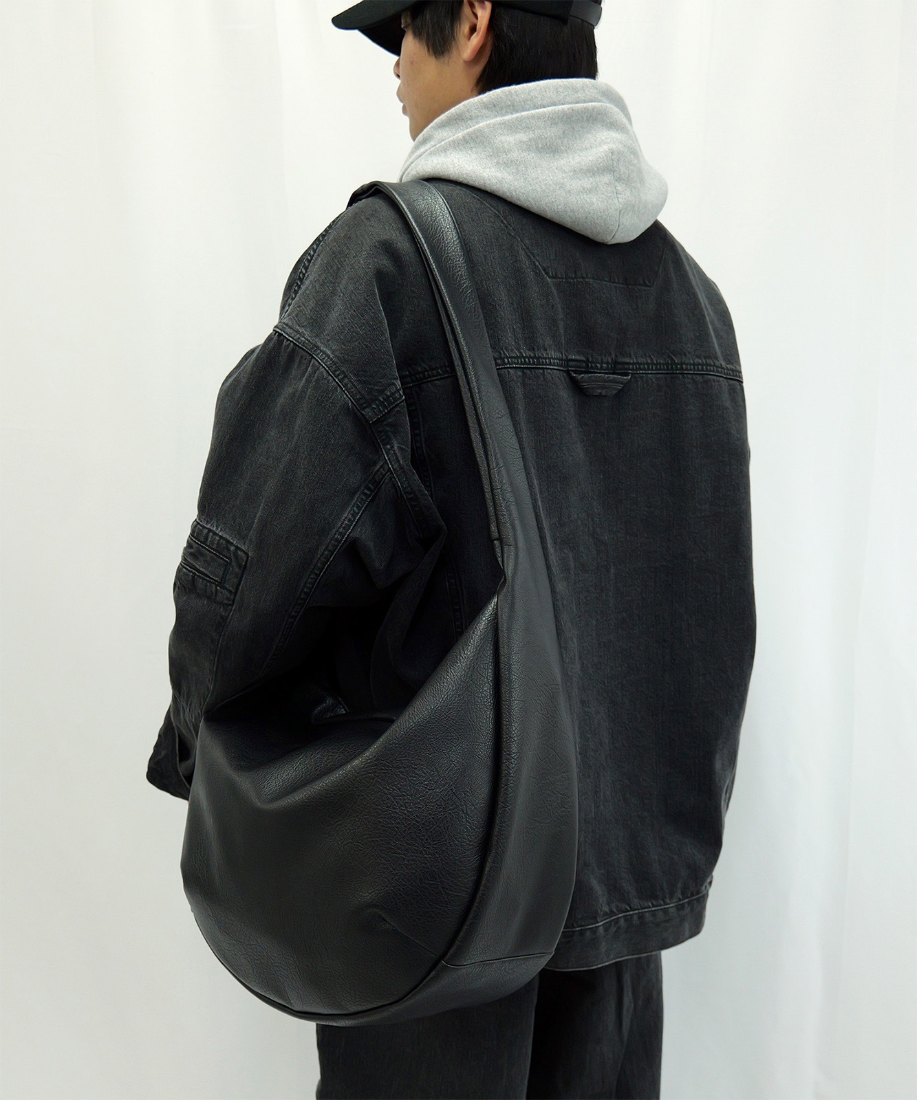 【 DEVICE 】 PU レザー ビッグ ショルダーバッグ メンズ レディース ユニセックス DSG25039