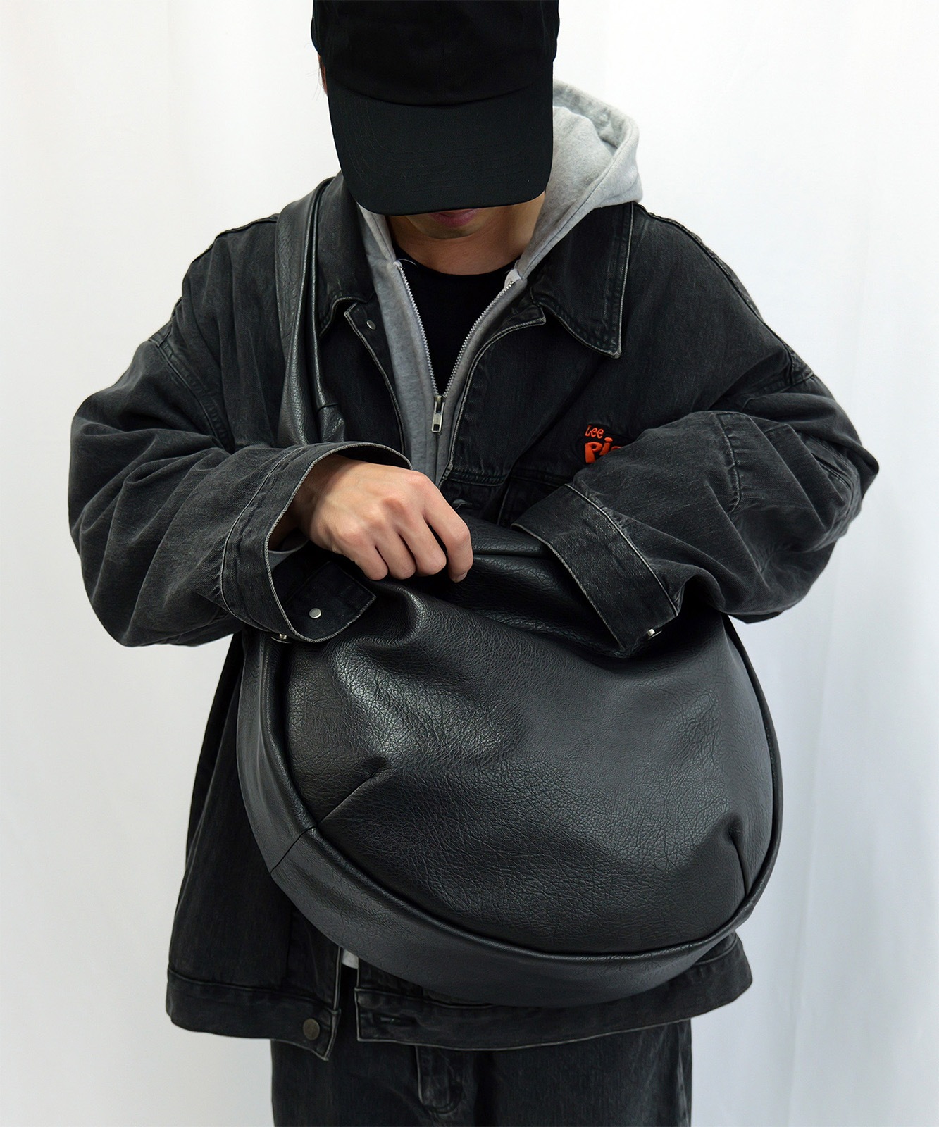 【 DEVICE 】 PU レザー ビッグ ショルダーバッグ メンズ レディース ユニセックス DSG25039