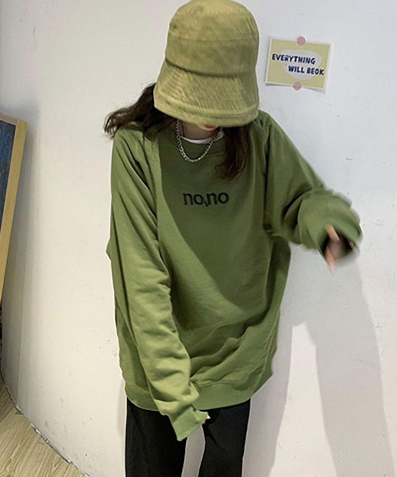 DEVICE select パロットグリーン スウェット トレーナー メンズ レディース ユニセックス