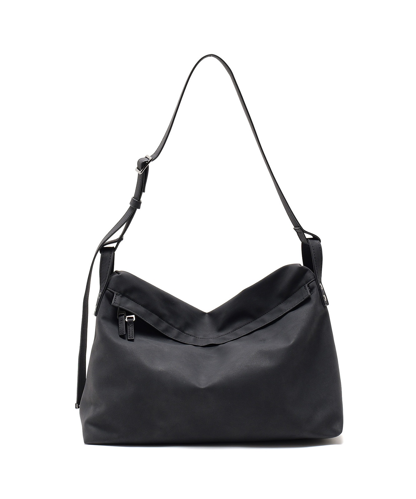 【 DEVICE 】 シャロウフラップ ショルダーバッグ 横長 斜めがけバッグ 合皮 フェイクレザー 軽量 大人カジュアル ヴィンテージライク トレンドバッグ メンズ レディース ユニセックス DSG25138