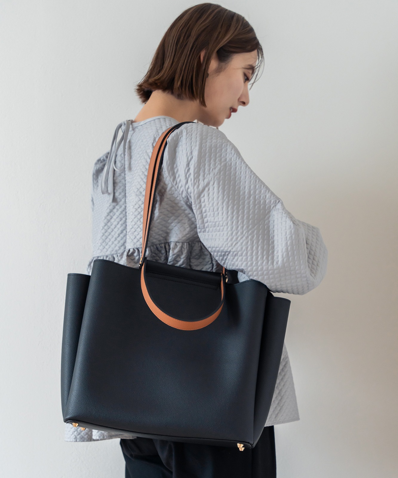 【 Rename 】 ダブルハンドル 2way トートバッグ レディース ブランド おしゃれ 通勤 ビジネス 学生 ママ 旅行 カジュアル きれいめ オフィスカジュアル RTG24046