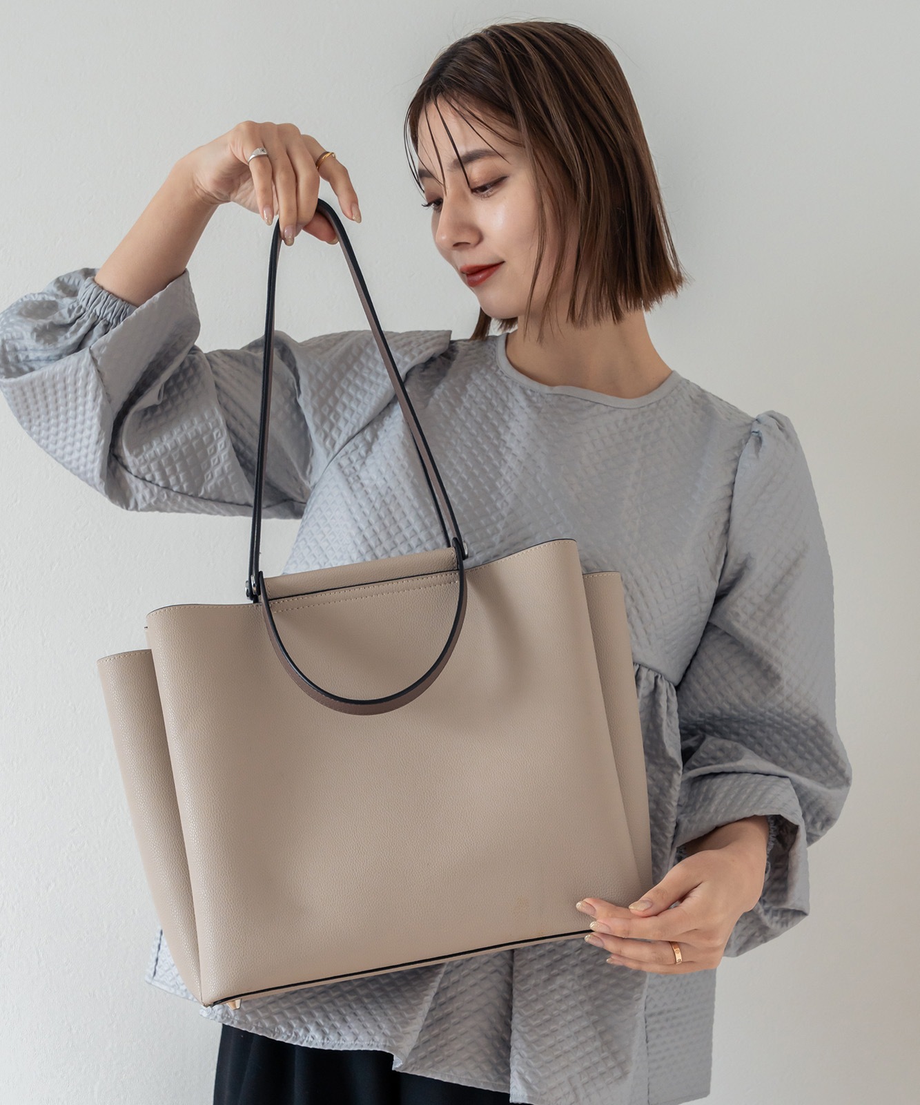 【 Rename 】 ダブルハンドル 2way トートバッグ レディース ブランド おしゃれ 通勤 ビジネス 学生 ママ 旅行 カジュアル きれいめ オフィスカジュアル RTG24046