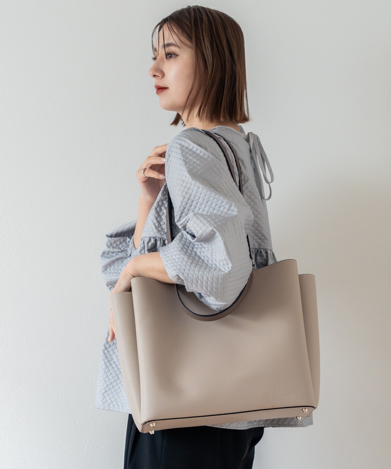 【 Rename 】 ダブルハンドル 2way トートバッグ レディース ブランド おしゃれ 通勤 ビジネス 学生 ママ 旅行 カジュアル きれいめ オフィスカジュアル RTG24046