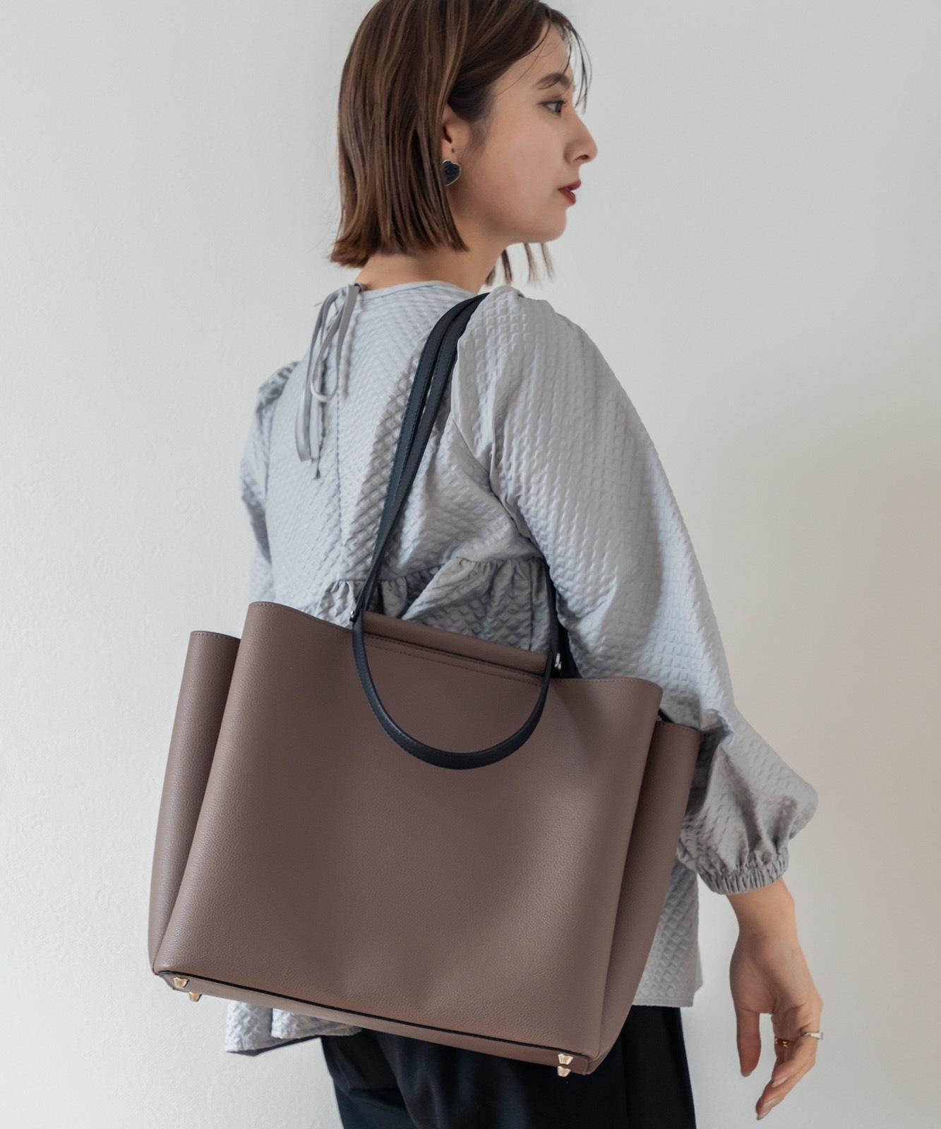 【 Rename 】 ダブルハンドル 2way トートバッグ レディース ブランド おしゃれ 通勤 ビジネス 学生 ママ 旅行 カジュアル きれいめ オフィスカジュアル RTG24046