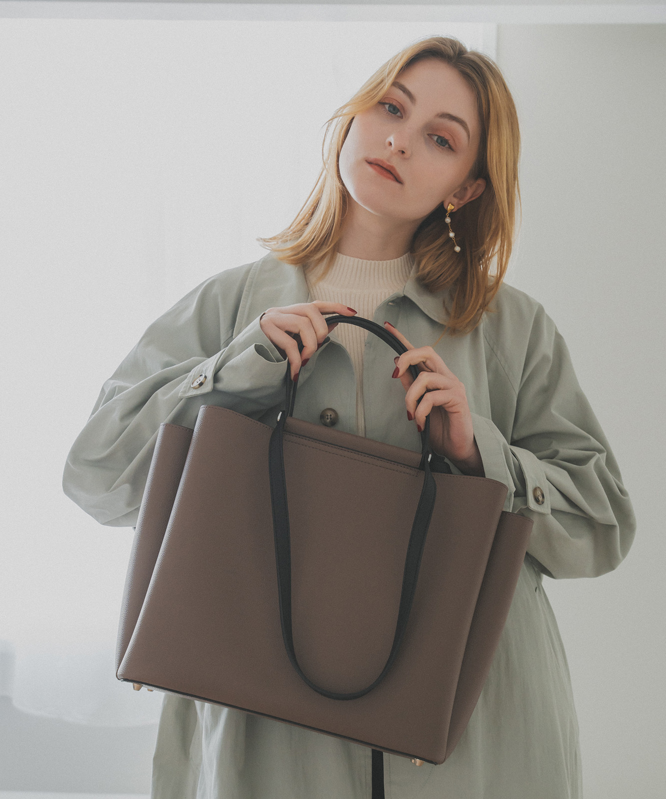 【 Rename 】 ダブルハンドル 2way トートバッグ レディース ブランド おしゃれ 通勤 ビジネス 学生 ママ 旅行 カジュアル きれいめ オフィスカジュアル RTG24046