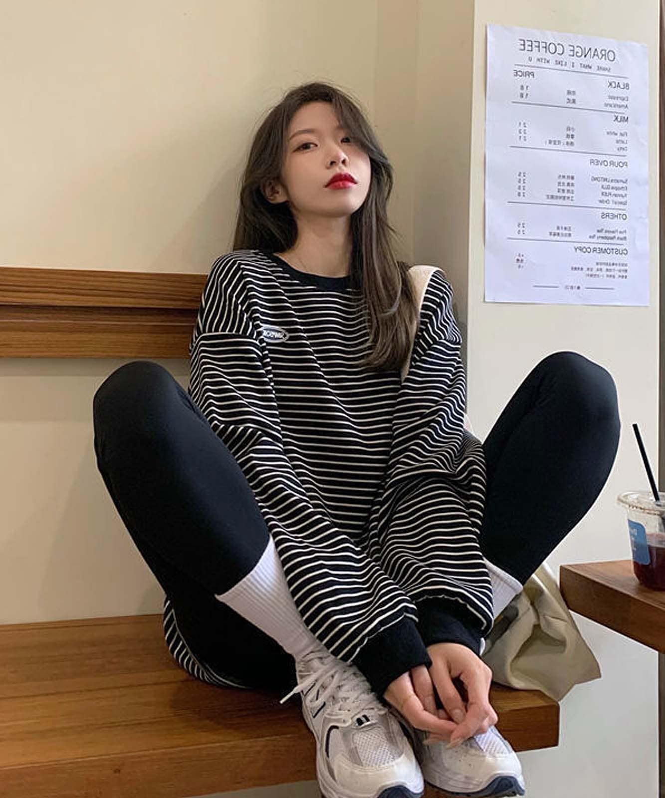 DEVICE select ワンポイントロゴ ボーダーロンT トレーナー メンズ レディース ユニセックス