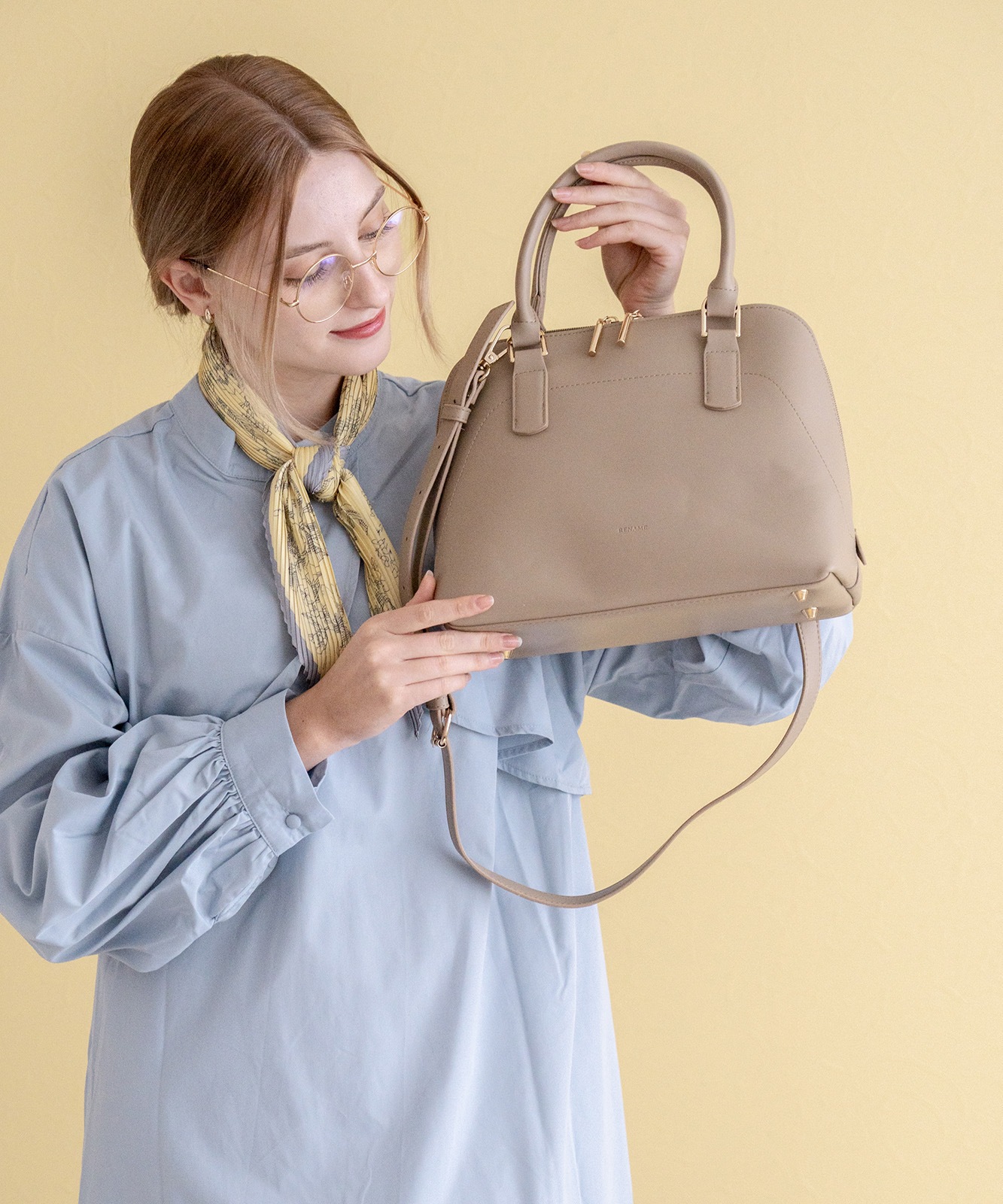 Rename ラウンドファスナー 2way ハンドバッグ レディース