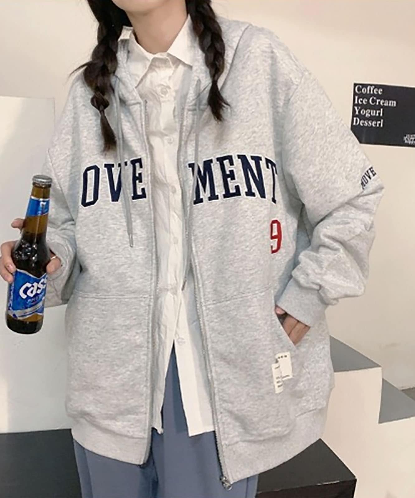 DEVICE select オーバーサイズ カレッジロゴフーディパーカー メンズ レディース ユニセックス