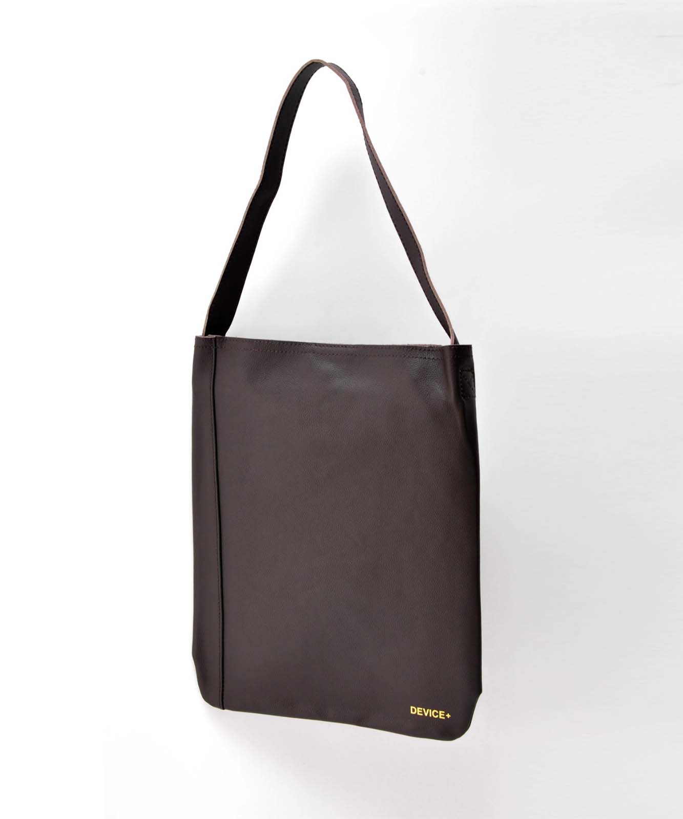 DEVICE＋　 カウレザー オリジナルロゴ ショルダーバッグ 
