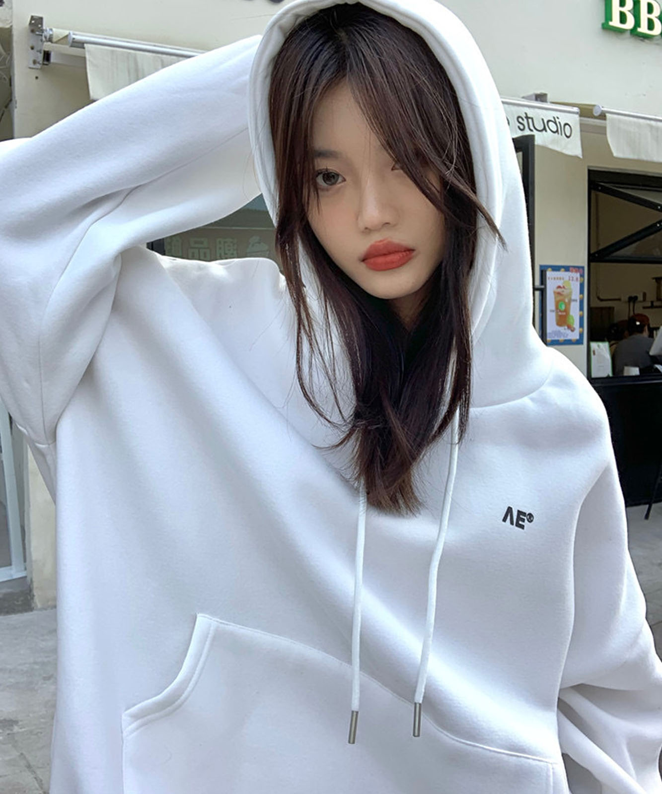 DEVICE select フロント ミニロゴ プルオーバー パーカー メンズ レディース ユニセックス