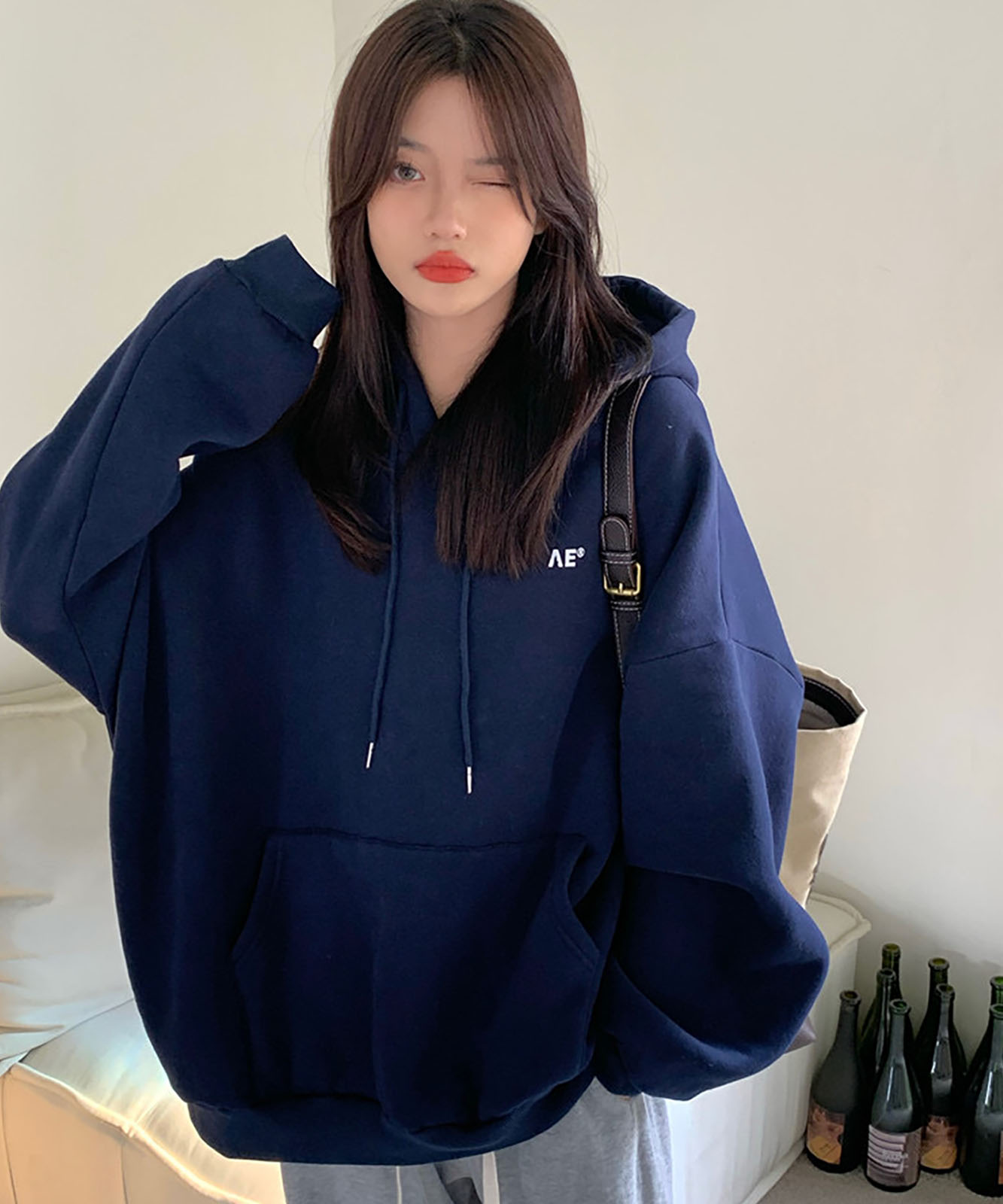 DEVICE select フロント ミニロゴ プルオーバー パーカー メンズ レディース ユニセックス