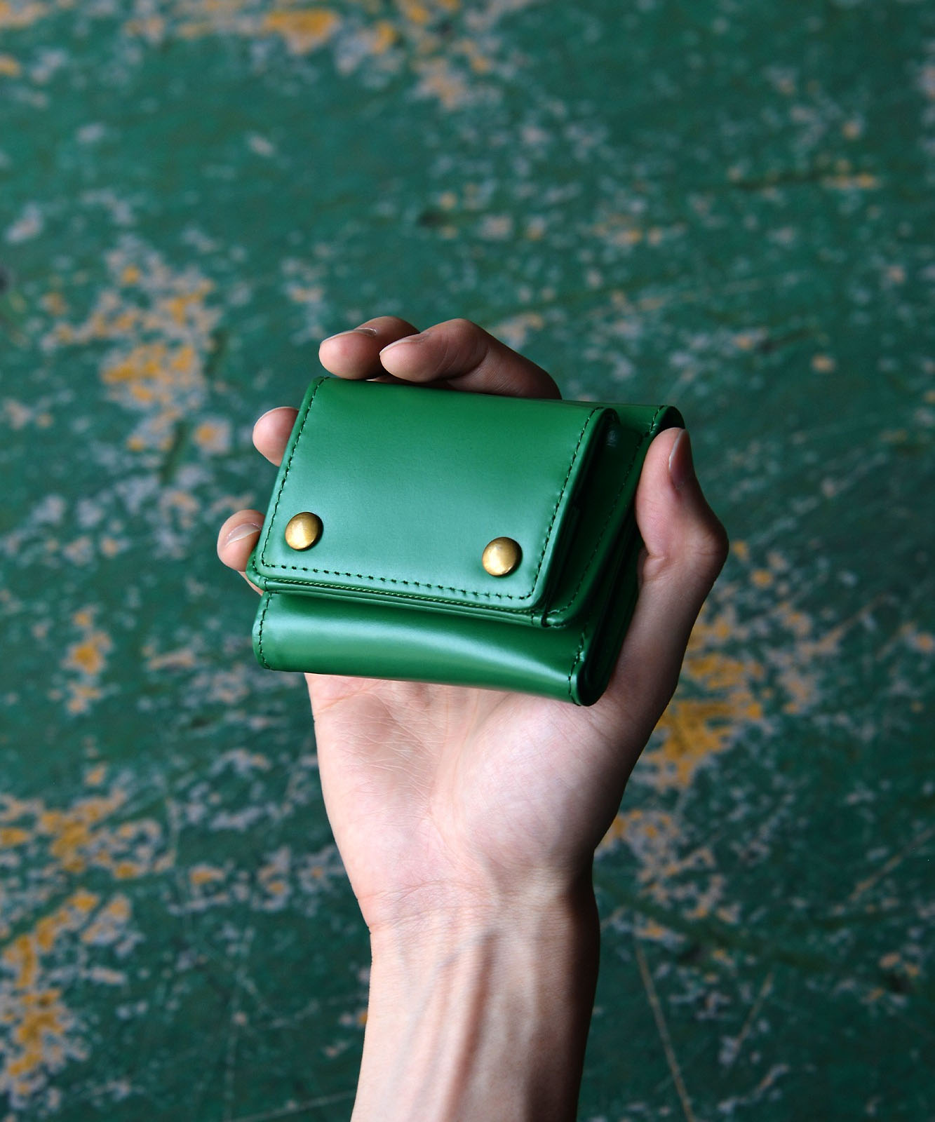 Rename 】 本革 3つ折り コンパクト ミニ財布 メンズ レディース ユニ