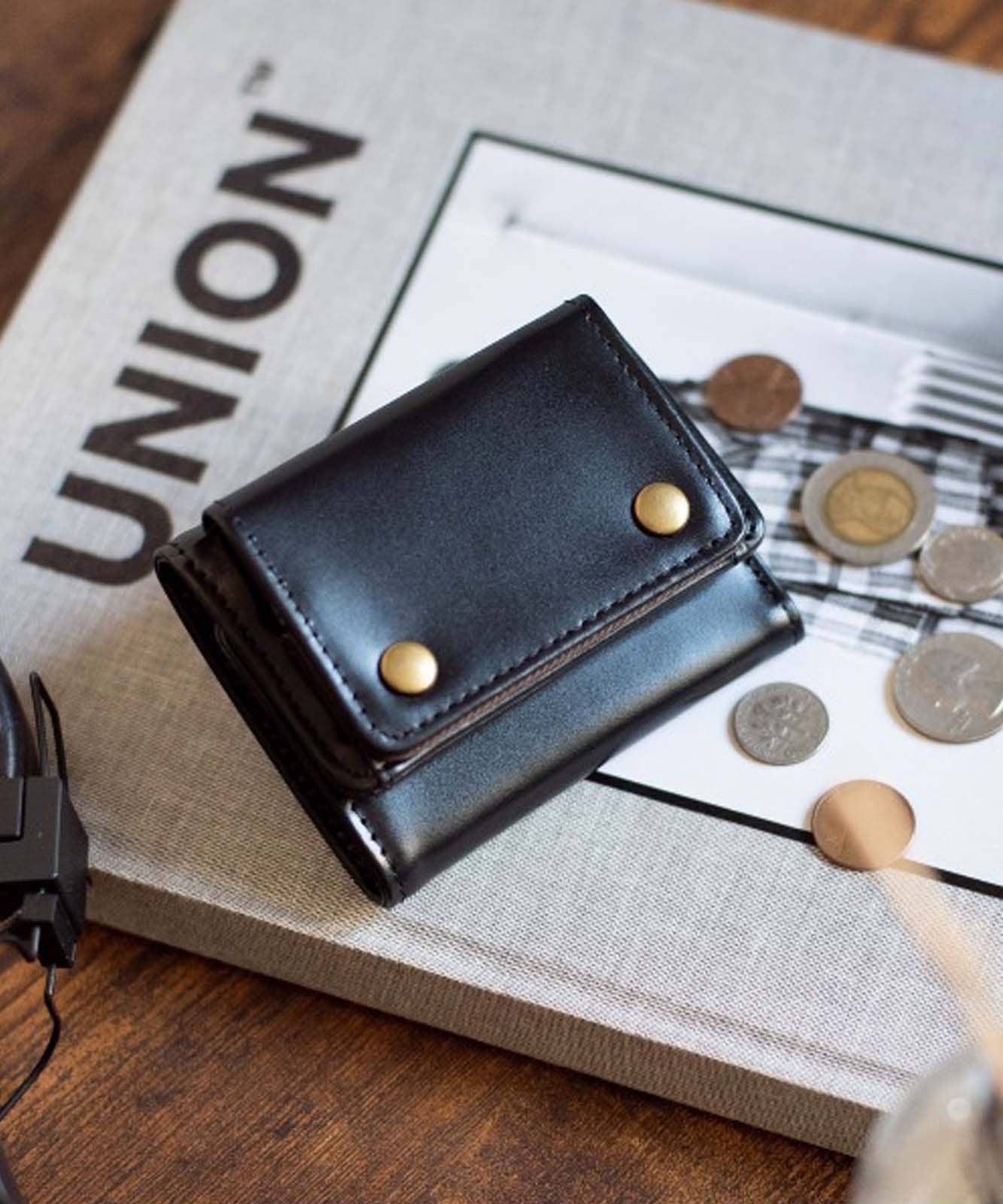 Rename 】 本革 3つ折り コンパクト ミニ財布 メンズ レディース ユニ